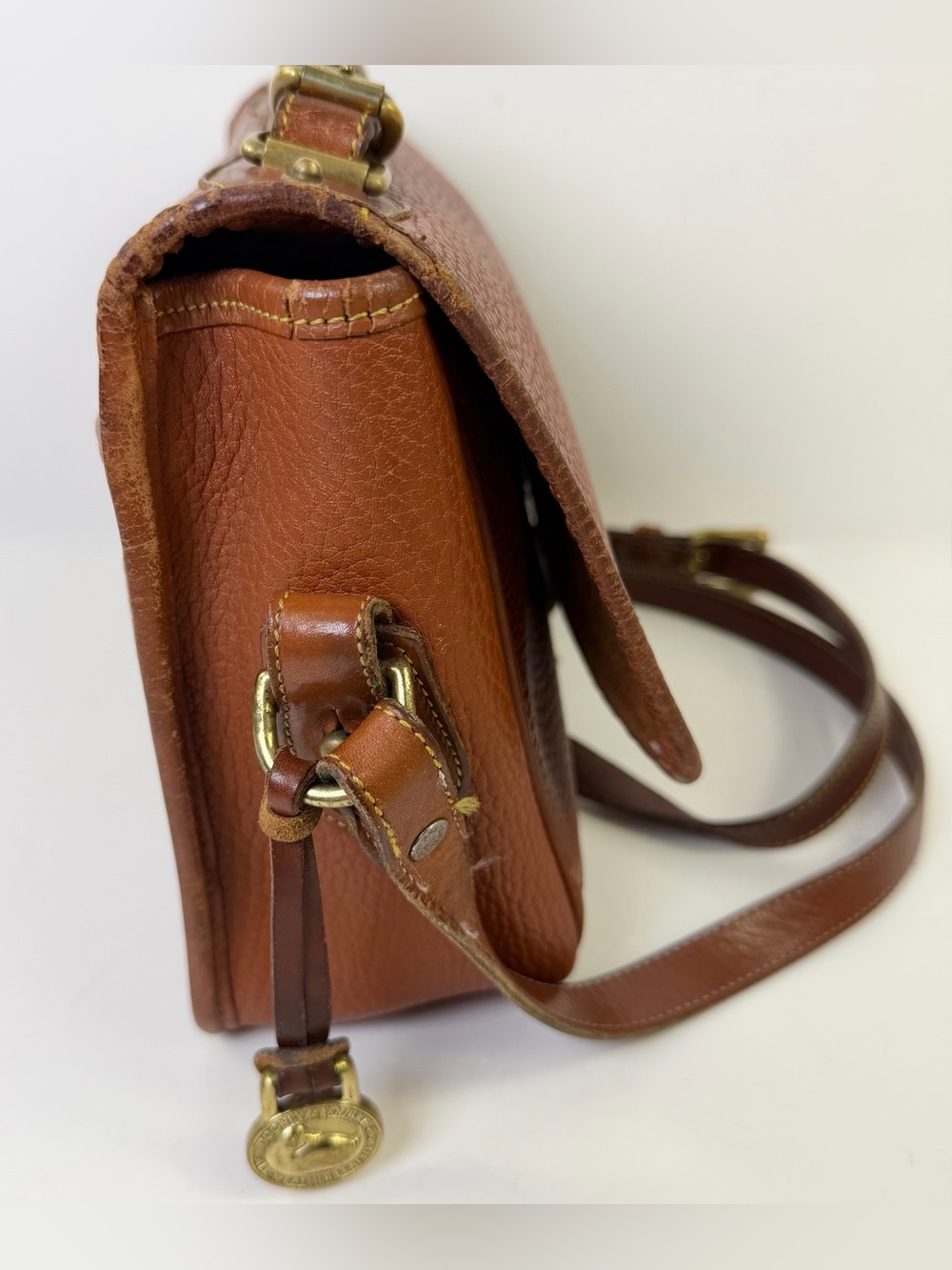 Dooney & Bourke Brown Leather City Satchel with Handle and Strap All Weather - Picture 4 of 16